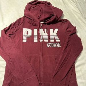 Zip-up hoodie from PINK. Never worn size medium